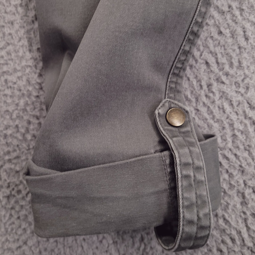 DEMOCRACY Pants Size 4 Gray Mid Rise Roll Cuff Cargo Utility "Ab" Tech - Picture 3 of 16